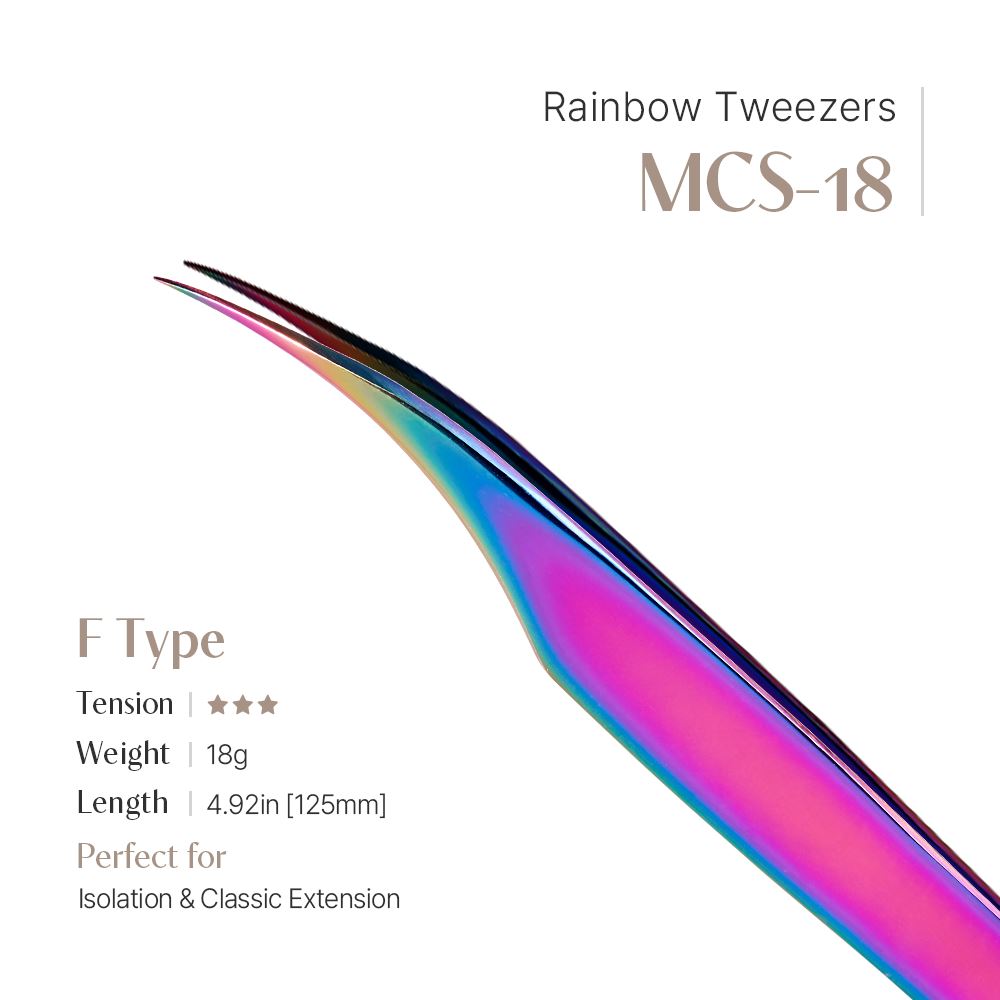 Rainbow Tweezers - MCS-18 (F shape)