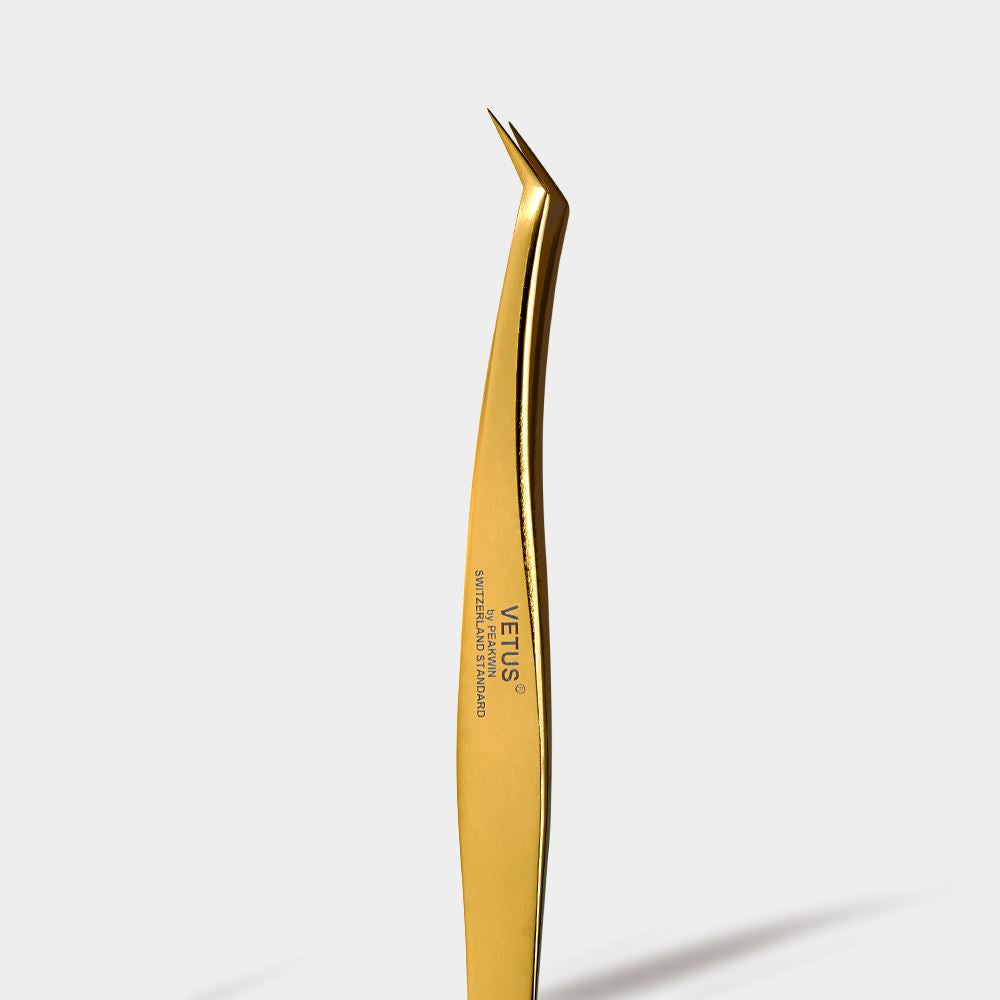 Gold Tweezers - MCS-19 (L shape)