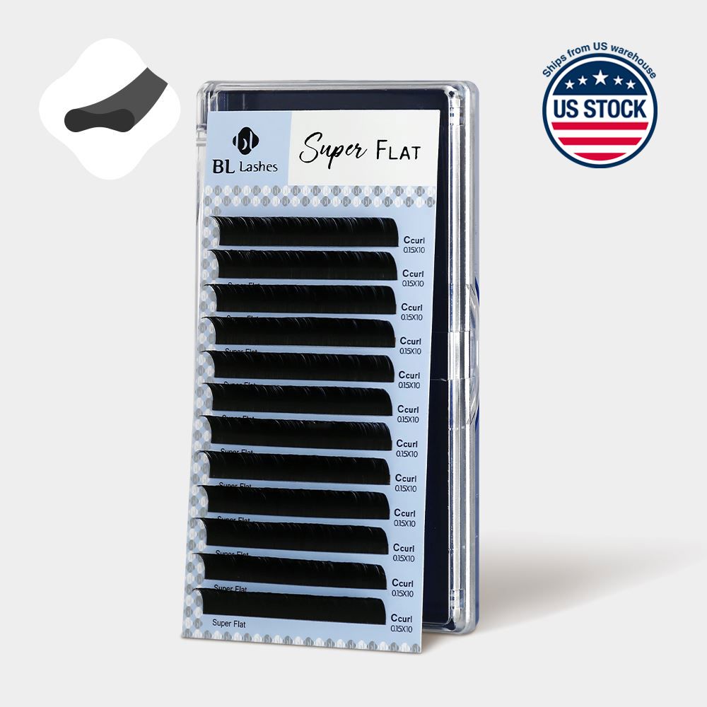 BL Lashes Super Flat Lash 0.15 0.20 0.25 C D curl 8mm 9mm 10mm 11mm 12mm 13mm Korean Lash K-beauty Lash Extensions Faux Lash