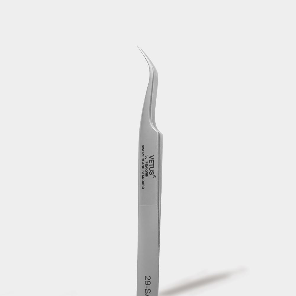 Vetus Silver Tweezers (Curved) - 29-SA (S shape)