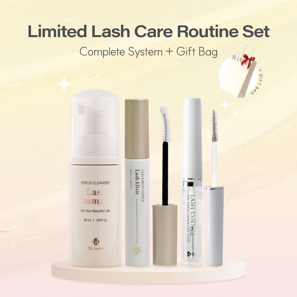BL Lashes eyelash extension Shampoo Elixir Essence lash care routine set promotion sale