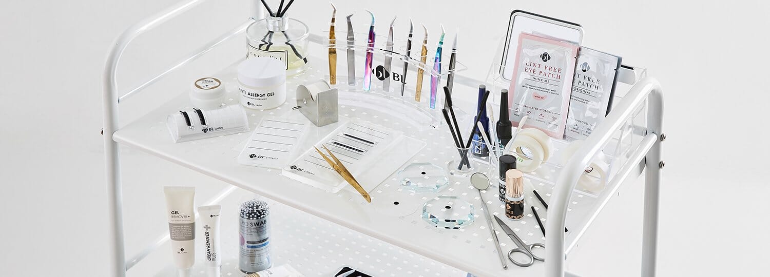 Eyelash extension application tools