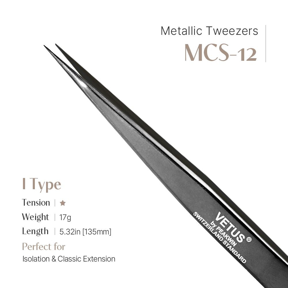 Metallic Tweezers - MCS-12 (I shape)