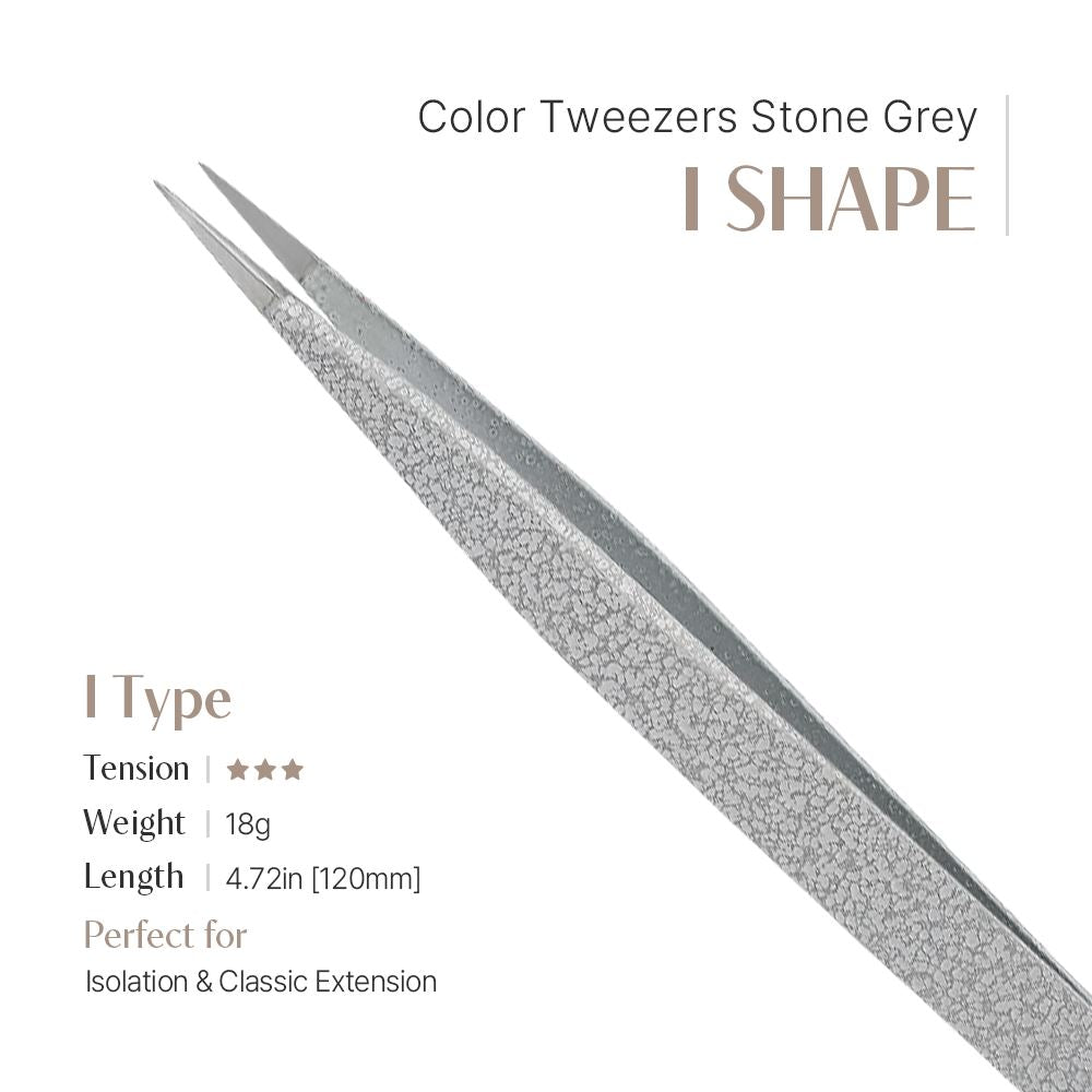 Color Tweezer - Stone Grey (I shape)