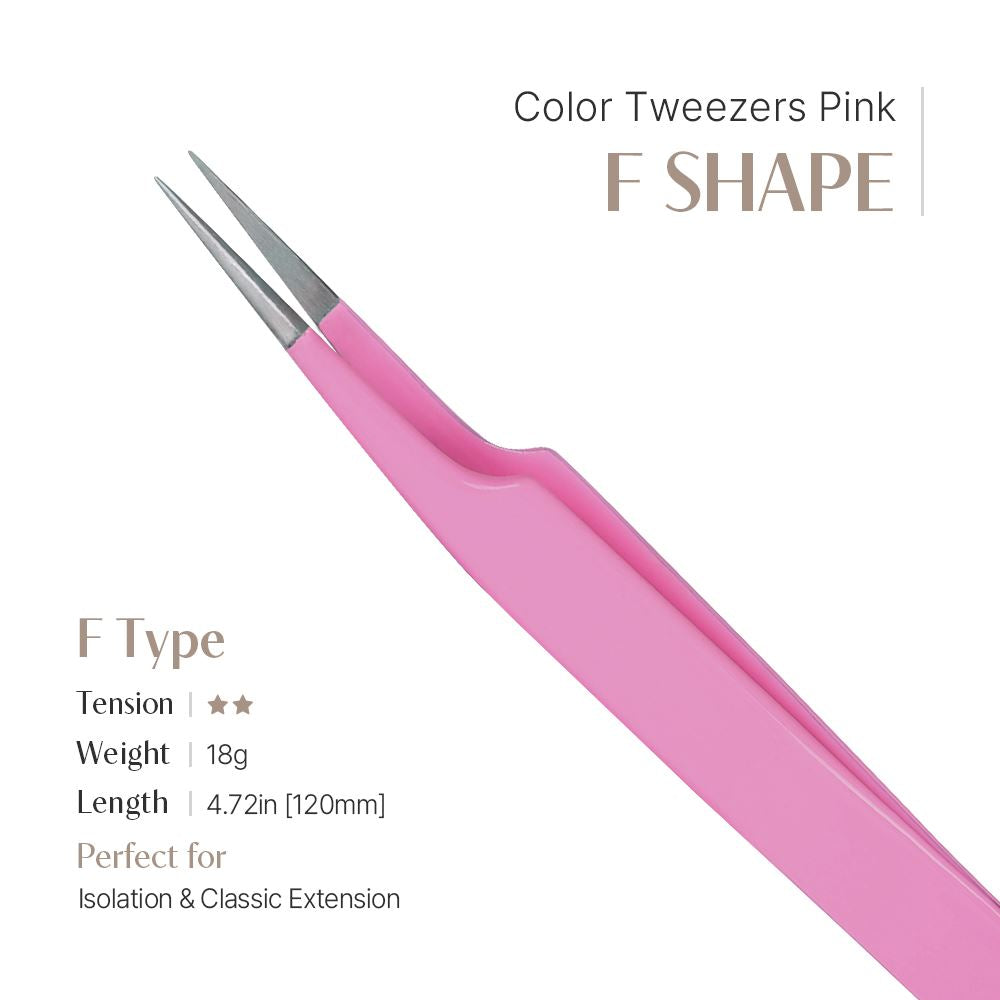 Color Tweezer - Pink (F shape)