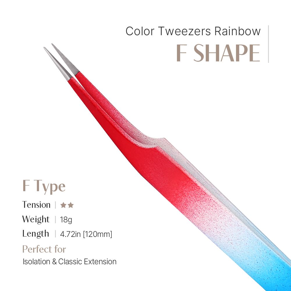 Color Tweezer - Rainbow (F shape)