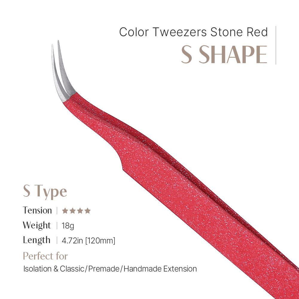 Color Tweezer - Red (S shape)