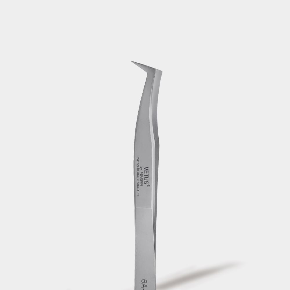 Vetus Silver Tweezers (Curved) - 6A-SA (L shape)