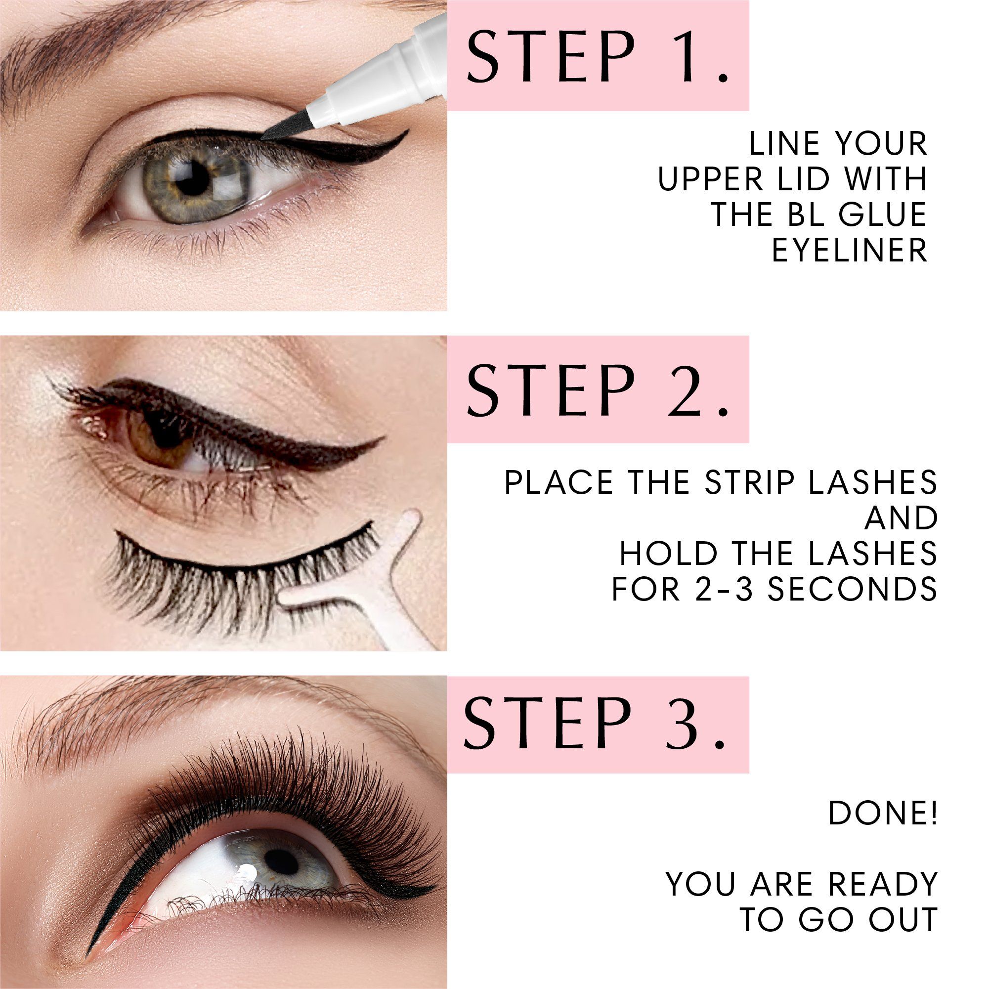 BL Glue Eyeliner - For strip false lash