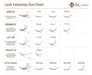 flat lash extension charts by bl and blink lashes - eyelash extension supplies from south Korea